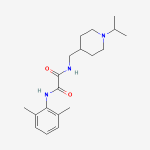 molecular formula C19H29N3O2 B2848963 N1-(2,6-dimethylphenyl)-N2-((1-isopropylpiperidin-4-yl)methyl)oxalamide CAS No. 946291-38-9