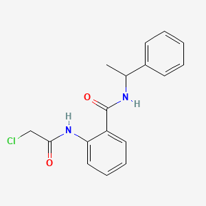 molecular formula C17H17ClN2O2 B2848965 2-(2-chloroacetamido)-N-(1-phenylethyl)benzamide CAS No. 568577-54-8