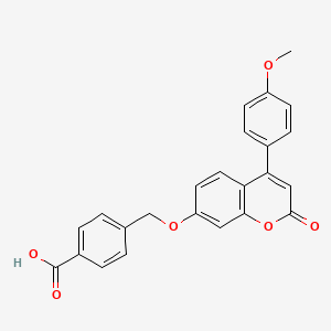 molecular formula C24H18O6 B2848967 4-({[4-(4-methoxyphenyl)-2-oxo-2H-chromen-7-yl]oxy}methyl)benzoic acid CAS No. 384364-46-9