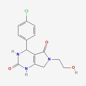 4-(4-chlorophenyl)-6-(2-hydroxyethyl)-3,4,6,7-tetrahydro-1H-pyrrolo[3,4-d]pyrimidine-2,5-dione