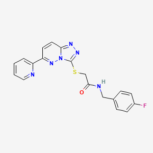 N-[(4-fluorophenyl)methyl]-2-[(6-pyridin-2-yl-[1,2,4]triazolo[4,3-b]pyridazin-3-yl)sulfanyl]acetamide