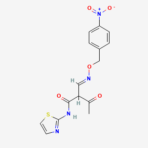 2-({[(4-nitrobenzyl)oxy]imino}methyl)-3-oxo-N-(1,3-thiazol-2-yl)butanamide