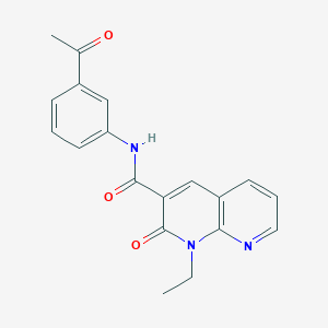 molecular formula C19H17N3O3 B2848984 N-(3-acetylphenyl)-1-ethyl-2-oxo-1,2-dihydro-1,8-naphthyridine-3-carboxamide CAS No. 941885-50-3