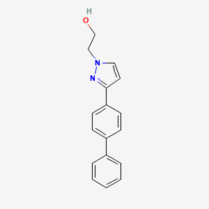 molecular formula C17H16N2O B2849000 2-(3-[1,1'-biphenyl]-4-yl-1H-pyrazol-1-yl)-1-ethanol CAS No. 956782-47-1