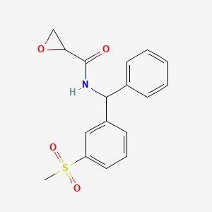 molecular formula C17H17NO4S B2849016 N-[(3-Methylsulfonylphenyl)-phenylmethyl]oxirane-2-carboxamide CAS No. 2411286-40-1