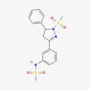 N-[3-(2-methylsulfonyl-3-phenyl-3,4-dihydropyrazol-5-yl)phenyl]methanesulfonamide