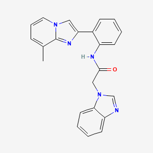 2-(1H-benzo[d]imidazol-1-yl)-N-(2-(8-methylimidazo[1,2-a]pyridin-2-yl)phenyl)acetamide