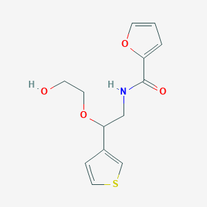 molecular formula C13H15NO4S B2849028 N-(2-(2-hydroxyethoxy)-2-(thiophen-3-yl)ethyl)furan-2-carboxamide CAS No. 2034468-64-7