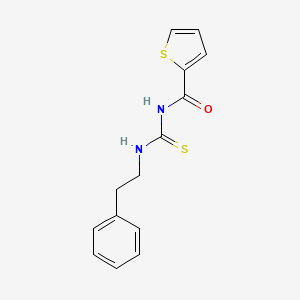 molecular formula C14H14N2OS2 B2849039 N-phenethyl-N'-(2-thienylcarbonyl)thiourea CAS No. 425613-42-9
