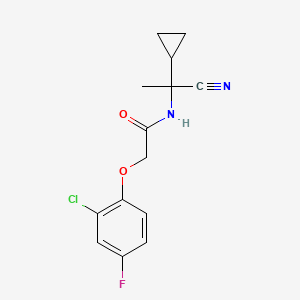 molecular formula C14H14ClFN2O2 B2849041 2-(2-chloro-4-fluorophenoxy)-N-(1-cyano-1-cyclopropylethyl)acetamide CAS No. 1110762-10-1