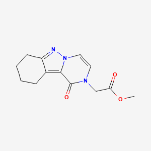 molecular formula C13H15N3O3 B2849045 methyl (1-oxo-7,8,9,10-tetrahydropyrazino[1,2-b]indazol-2(1H)-yl)acetate CAS No. 1787992-84-0