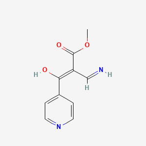 molecular formula C10H10N2O3 B2849059 甲基 (2E)-3-氨基-2-[(E)-吡啶-4-甲酰]丙-2-烯酸乙酯 CAS No. 400077-56-7
