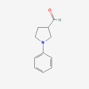 molecular formula C11H13NO B2849063 1-苯基吡咯烷-3-甲醛 CAS No. 1785187-92-9