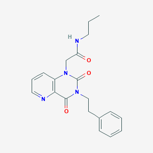 molecular formula C20H22N4O3 B2849065 2-(2,4-二氧代-3-苯乙基-3,4-二氢吡啶并[3,2-d]嘧啶-1(2H)-基)-N-丙基乙酰胺 CAS No. 921824-07-9