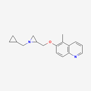 molecular formula C17H20N2O B2849070 6-[[1-(Cyclopropylmethyl)aziridin-2-yl]methoxy]-5-methylquinoline CAS No. 2411258-08-5