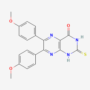 molecular formula C20H16N4O3S B2849074 6,7-Bis(4-methoxyphenyl)-2-sulfanylpteridin-4-ol CAS No. 203307-62-4