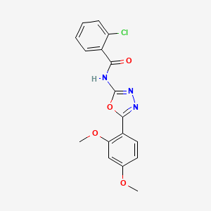 2-chloro-N-(5-(2,4-dimethoxyphenyl)-1,3,4-oxadiazol-2-yl)benzamide