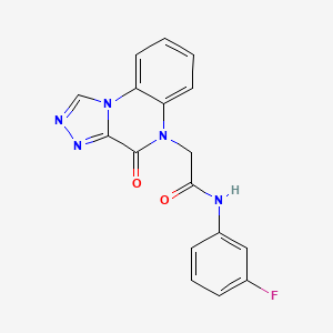 molecular formula C17H12FN5O2 B2849079 N-(3-氟苯基)-2-(4-氧代[1,2,4]三唑并[4,3-a]喹唑啉-5(4H)-基)乙酰胺 CAS No. 1359319-30-4