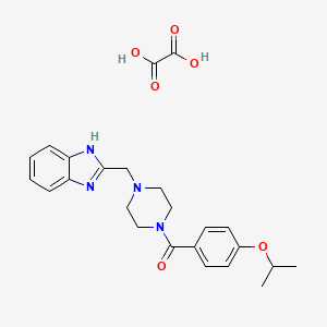molecular formula C24H28N4O6 B2849080 (4-((1H-benzo[d]imidazol-2-yl)methyl)piperazin-1-yl)(4-isopropoxyphenyl)methanone oxalate CAS No. 1351661-88-5