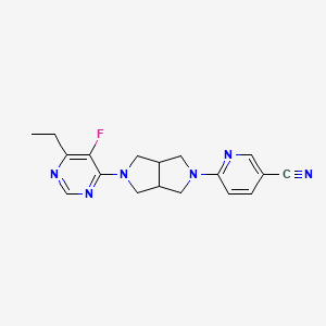 6-[5-(6-Ethyl-5-fluoropyrimidin-4-yl)-1,3,3a,4,6,6a-hexahydropyrrolo[3,4-c]pyrrol-2-yl]pyridine-3-carbonitrile
