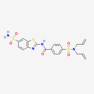 molecular formula C20H20N4O5S3 B2849087 4-(N,N-diallylsulfamoyl)-N-(6-sulfamoylbenzo[d]thiazol-2-yl)benzamide CAS No. 361481-62-1