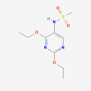 molecular formula C9H15N3O4S B2849088 N-(2,4-二乙氧嘧啶-5-基)甲磺酰胺 CAS No. 1448047-33-3