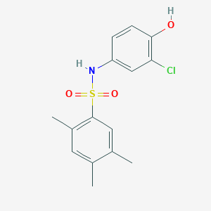 molecular formula C15H16ClNO3S B284909 N-(3-chloro-4-hydroxyphenyl)-2,4,5-trimethylbenzenesulfonamide 