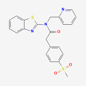 N-(benzo[d]thiazol-2-yl)-2-(4-(methylsulfonyl)phenyl)-N-(pyridin-2-ylmethyl)acetamide