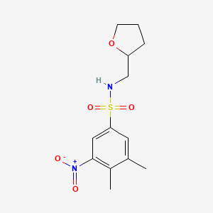 [(4,5-Dimethyl-3-nitrophenyl)sulfonyl](oxolan-2-ylmethyl)amine