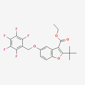 Ethyl 2-tert-butyl-5-[(2,3,4,5,6-pentafluorophenyl)methoxy]-1-benzofuran-3-carboxylate
