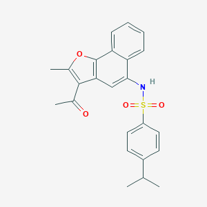 molecular formula C24H23NO4S B284910 N-(3-acetyl-2-methylnaphtho[1,2-b]furan-5-yl)-4-isopropylbenzenesulfonamide 