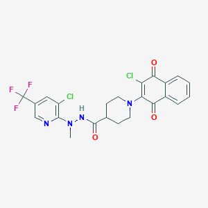 1-(3-chloro-1,4-dioxo-1,4-dihydro-2-naphthalenyl)-N'-[3-chloro-5-(trifluoromethyl)-2-pyridinyl]-N'-methyl-4-piperidinecarbohydrazide