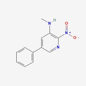 molecular formula C12H11N3O2 B2849107 N-methyl-2-nitro-5-phenylpyridin-3-amine CAS No. 152684-14-5