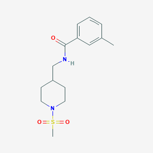 3-methyl-N-((1-(methylsulfonyl)piperidin-4-yl)methyl)benzamide