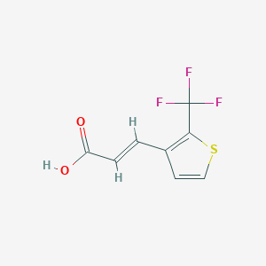 molecular formula C8H5F3O2S B2849129 (2E)-3-[2-(trifluoromethyl)thiophen-3-yl]prop-2-enoic acid CAS No. 1868833-66-2