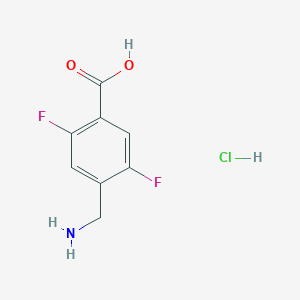 4-(Aminomethyl)-2,5-difluorobenzoic acid;hydrochloride