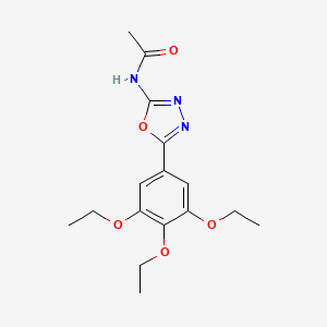 N-(5-(3,4,5-triethoxyphenyl)-1,3,4-oxadiazol-2-yl)acetamide