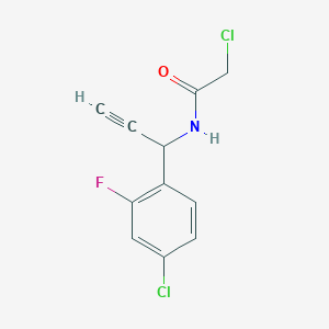 2-Chloro-N-[1-(4-chloro-2-fluorophenyl)prop-2-ynyl]acetamide