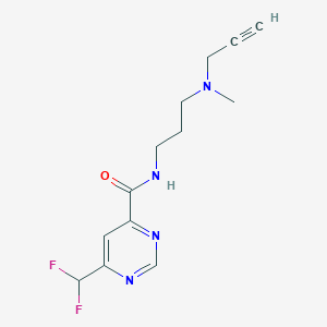 6-(Difluoromethyl)-N-[3-[methyl(prop-2-ynyl)amino]propyl]pyrimidine-4-carboxamide