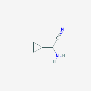 molecular formula C5H8N2 B2849149 2-Amino-2-cyclopropylacetonitrile CAS No. 149357-92-6