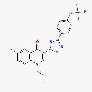 6-methyl-1-propyl-3-{3-[4-(trifluoromethoxy)phenyl]-1,2,4-oxadiazol-5-yl}quinolin-4(1H)-one