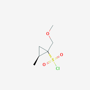 molecular formula C6H11ClO3S B2849155 (1S,2S)-1-(Methoxymethyl)-2-methylcyclopropane-1-sulfonyl chloride CAS No. 2187426-21-5