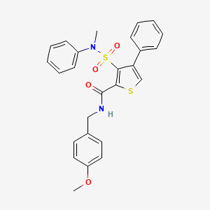 N-(4-methoxybenzyl)-3-[methyl(phenyl)sulfamoyl]-4-phenylthiophene-2-carboxamide