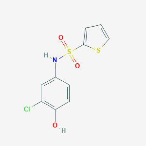 molecular formula C10H8ClNO3S2 B284916 N-(3-chloro-4-hydroxyphenyl)thiophene-2-sulfonamide 