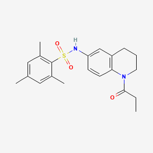 2,4,6-trimethyl-N-(1-propionyl-1,2,3,4-tetrahydroquinolin-6-yl)benzenesulfonamide