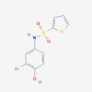molecular formula C10H8BrNO3S2 B284917 N-(3-bromo-4-hydroxyphenyl)thiophene-2-sulfonamide 