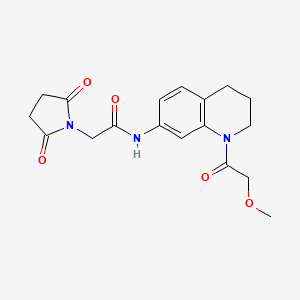 2-(2,5-dioxopyrrolidin-1-yl)-N-(1-(2-methoxyacetyl)-1,2,3,4-tetrahydroquinolin-7-yl)acetamide