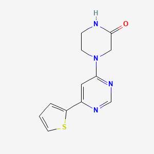 4-[6-(Thiophen-2-yl)pyrimidin-4-yl]piperazin-2-one