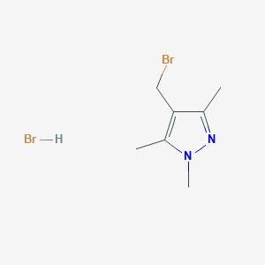 molecular formula C7H12Br2N2 B2849183 4-(Bromomethyl)-1,3,5-trimethyl-1H-pyrazole hydrobromide CAS No. 2089257-43-0