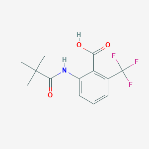 2-(2,2-Dimethylpropanoylamino)-6-(trifluoromethyl)benzoic acid